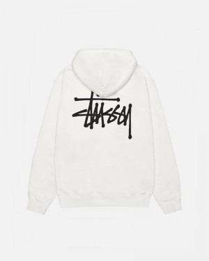 Beige Stüssy Basic Pigment Dyed Hoodie | UAE IJL415729