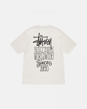 Beige Stüssy Built Tough Pigment Dyed T-Shirt | UAE CFX406289