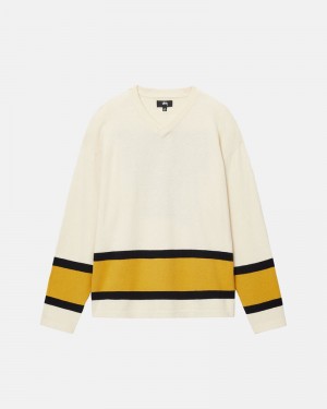 Beige Stüssy Hockey Sweater | UAE PZV419682