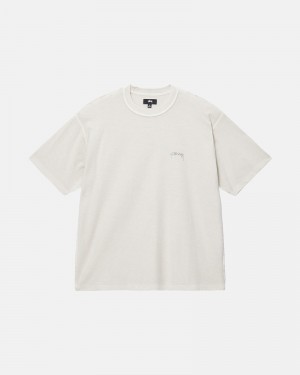 Beige Stüssy Lazy T-Shirt | UAE RCF835976