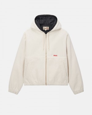 Beige Stüssy Work Insulated Canvas Jacket | UAE RBP263850