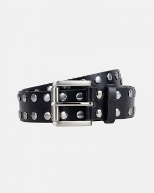 Black Stüssy 8 Ball Studded Belt | UAE WCK860394