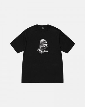 Black Stüssy All Bets Off Pigment Dyed T-Shirt | UAE KVF431978