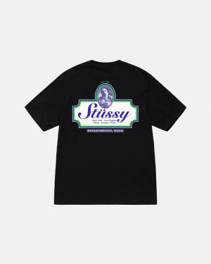 Black Stüssy Authentic T-Shirt | UAE EGA473869