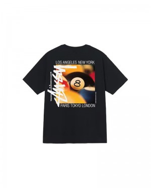 Black Stüssy Billiards T-Shirt | UAE UEK536812