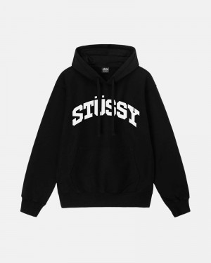 Black Stüssy Block Sport Pigment Dyed Hoodie | UAE WZD824390