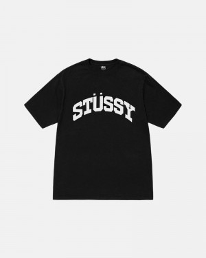 Black Stüssy Block Sport Pigment Dyed T-Shirt | UAE XJW714658