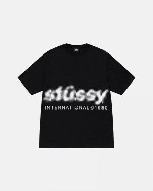 Black Stüssy Blur T-Shirt | UAE MHD750231