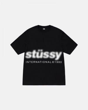 Black Stüssy Blur T-Shirt | UAE TFX561283