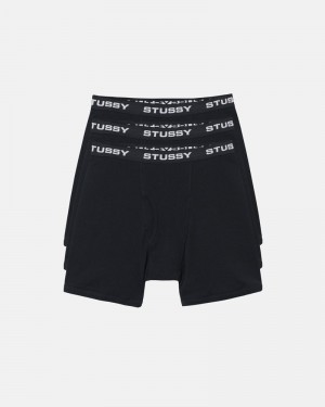 Black Stüssy Boxer Briefs Shorts | UAE GZI641759