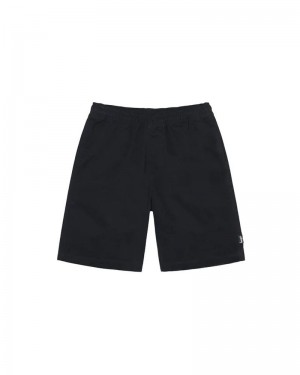 Black Stüssy Brushed Beach Shorts | UAE RVU410637