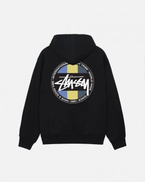 Black Stüssy Classic Dot Hoodie | UAE IDN028916