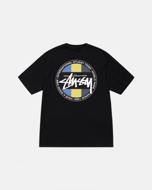 Black Stüssy Classic Dot T-Shirt | UAE FEJ341798