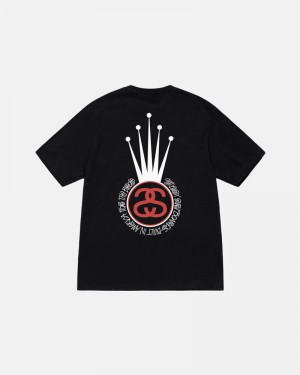 Black Stüssy Crown Link T-Shirt | UAE VSX061523