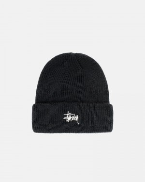 Black Stüssy Cuff Basic Beanie | UAE RDP735480