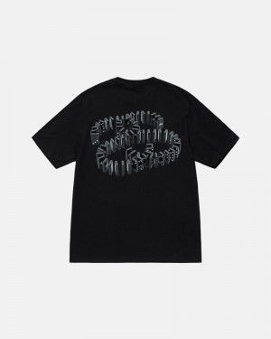 Black Stüssy Dominoes T-Shirt | UAE KIM596730