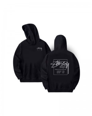 Black Stüssy Dyed Designs Hoodie | UAE ZFB527309