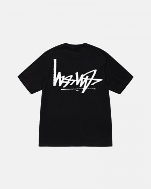 Black Stüssy Flipped T-Shirt | UAE SMQ792531