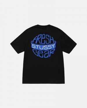 Black Stüssy Fresh Gear T-Shirt | UAE GUI204956