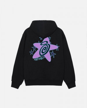 Black Stüssy Galaxy Hoodie | UAE RYJ194602