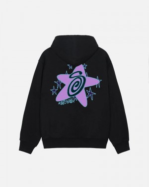 Black Stüssy Galaxy Hoodie | UAE XIQ958026