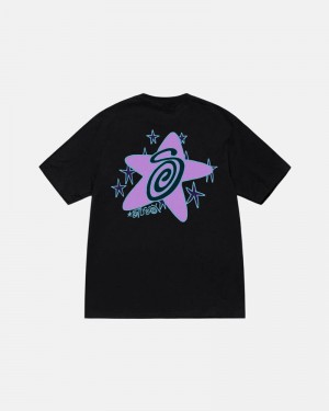 Black Stüssy Galaxy T-Shirt | UAE VSU647520