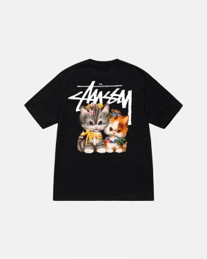 Black Stüssy Kittens T-Shirt | UAE GSZ940251