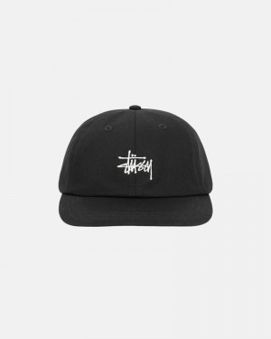 Black Stüssy Low Pro Basic Stock Strapback Cap | UAE NRZ623401