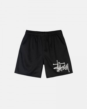 Black Stüssy Mesh Short Big Basic Shorts | UAE LEC519380