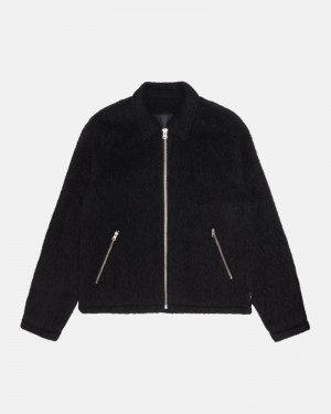 Black Stüssy Mohair Club Jacket | UAE IZG049783