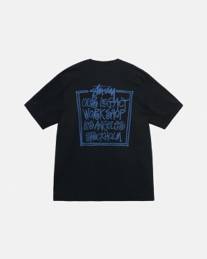 Black Stüssy Our Legacy Frame Pigment Dyed T-Shirt | UAE LMD682495