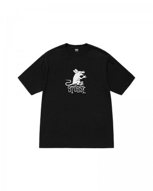 Black Stüssy Rat Pigment Dyed T-Shirt | UAE DIE549867