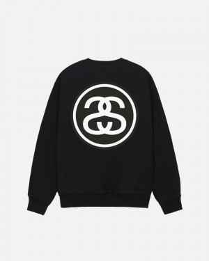 Black Stüssy SS-Link Crew Sweatshirt | UAE UEM824931