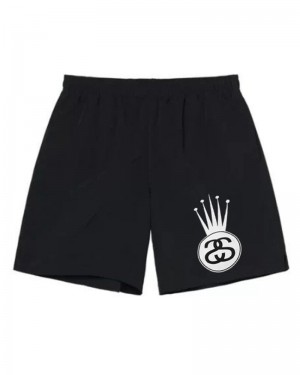 Black Stüssy SS-Link Crown Shorts | UAE OJK726945