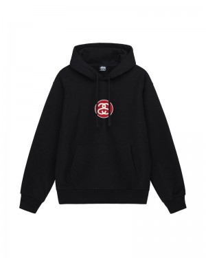 Black Stüssy SS-Link Hoodie | UAE UDT675984