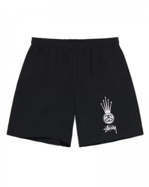 Black Stüssy SS Crown Shorts | UAE ODN863027