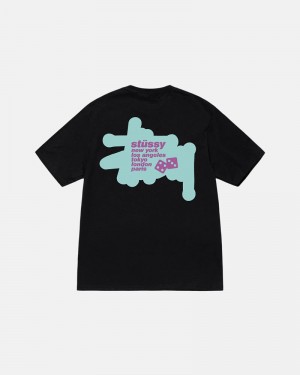 Black Stüssy Silhouette T-Shirt | UAE HZA024168