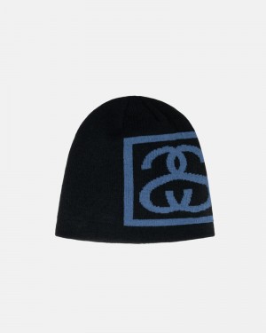 Black Stüssy Skullcap SS Link Beanie | UAE UCA679034