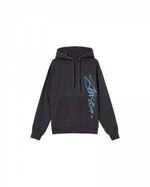 Black Stüssy Smooth Stock Printed Hoodie | UAE LRT419526