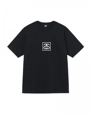 Black Stüssy Squared T-Shirt | UAE JKY487501