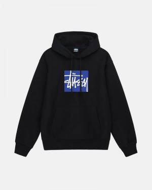 Black Stüssy Stock Box Hoodie | UAE XZB685197