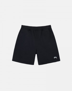 Black Stüssy Stock Logo Sweat Shorts | UAE GYF153927