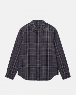 Black Stüssy Stones Plaid Shirts | UAE FOY187920