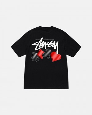 Black Stüssy Suits T-Shirt | UAE HEN619752