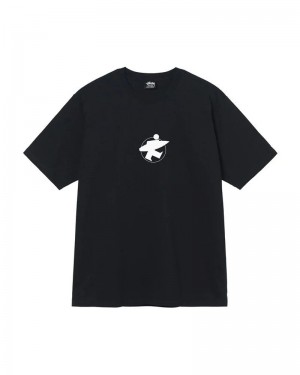 Black Stüssy Surf Stock T-Shirt | UAE NJU249503