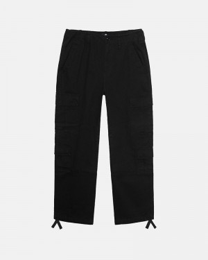 Black Stüssy Surplus Cargo Ripstop Pants | UAE ESK617945