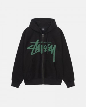 Black Stüssy Venus Zip Hoodie | UAE ZXW871290