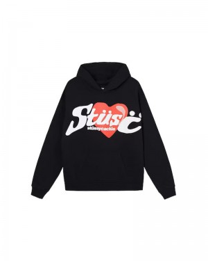 Black Stüssy X Cpfm Heart Hoodie | UAE VGE426701