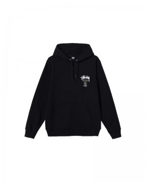 Black Stüssy X Dover Street Market Hoodie | UAE MER524789