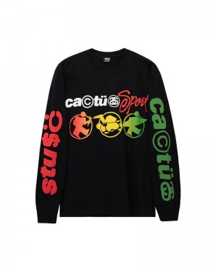 Black Stüssy & Cpfm Sport LS T-Shirt | UAE WNV375901